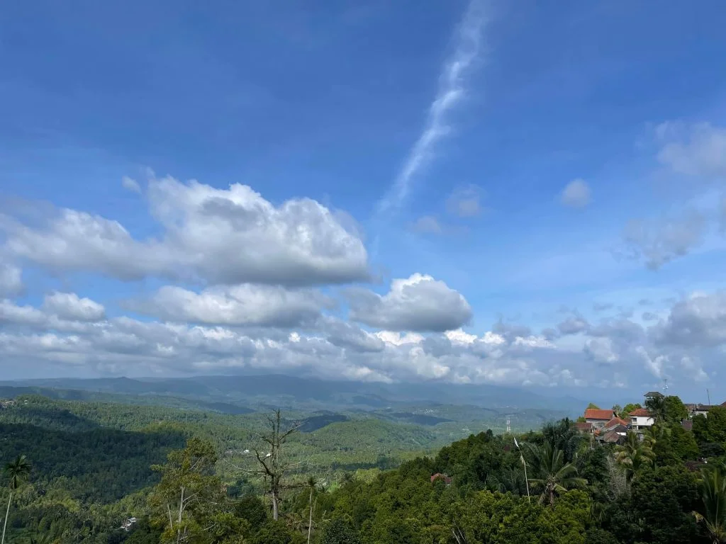 Vue sur Munduk depuis la guest house