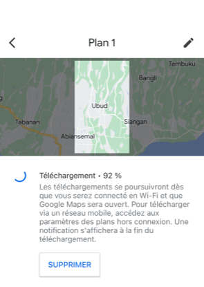 Carte Google Maps hors connexion étape 4